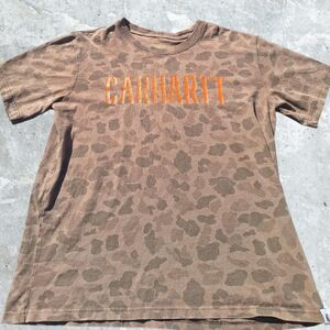 Carhartt Men's Orange and Green T-shirt